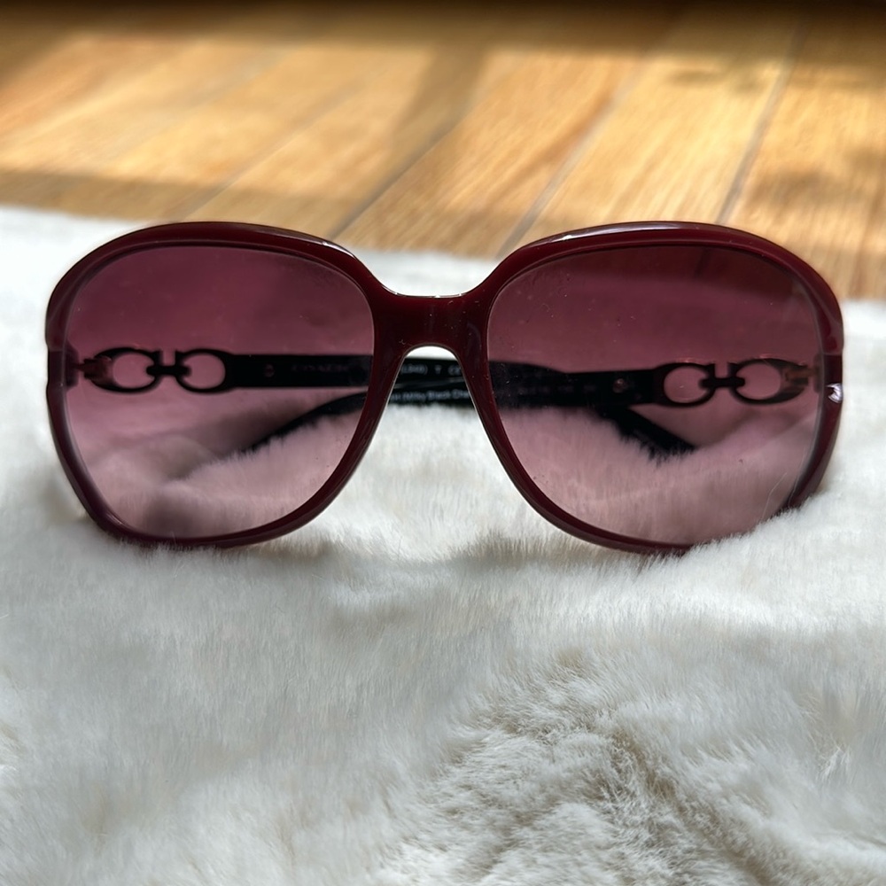 Coach sunglasses with accompanying white insignia case